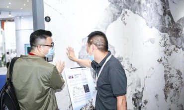 欧文莱企业天沃精品岩板火热亮相厦门石材展